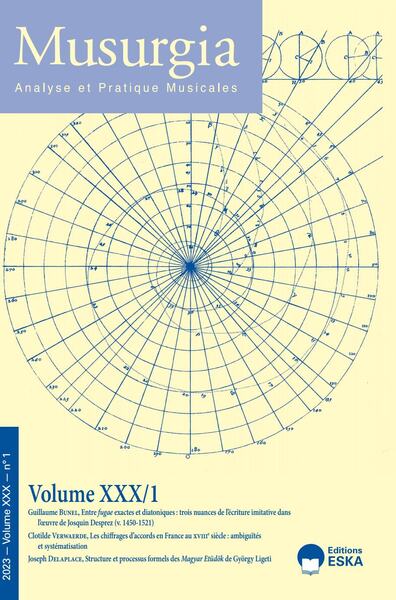 Musurgia Volume XXX 1-2023 - Muriel BOULAN, Clotilde VERWAERDE