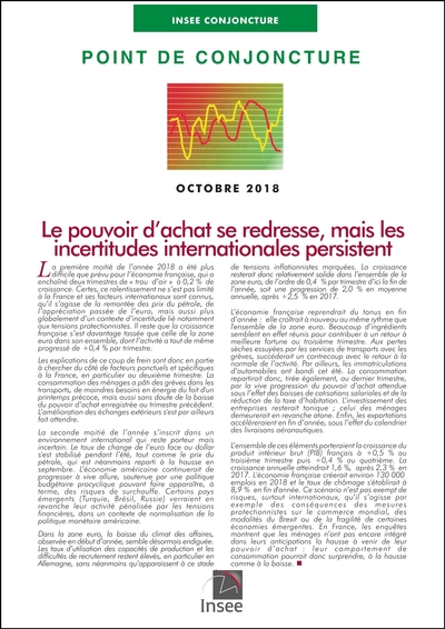 POINT DE CONJONCTURE Octobre 2018