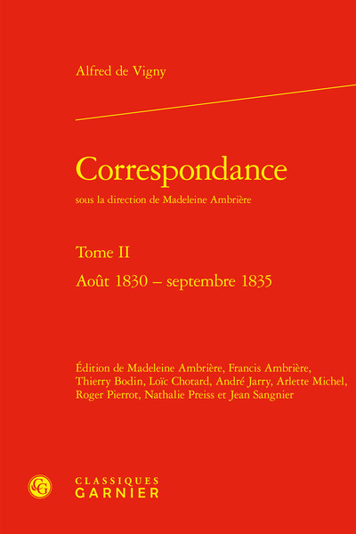 Correspondance - Volume 1830