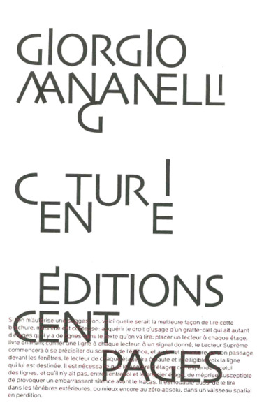 Centurie - Giorgio Manganelli