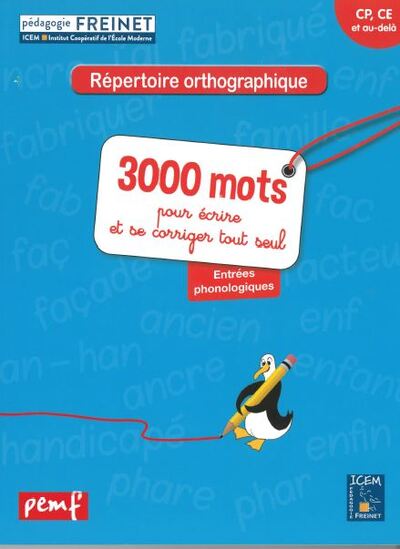 Repertoire Orthographique 3000 Mots