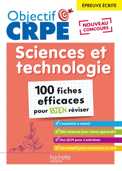 Objectif CRPE 2025 - Sciences et technologie - 100 fiches efficaces pour bien réviser - Ep. écrite - Sébastien Turpin