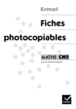 Ermel - Fiches photocopiables CM2 - Mireille Brenner