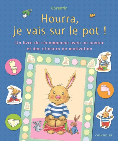 Corentin Hourra, je vais sur le pot! (avec poster et stickers de motivation)