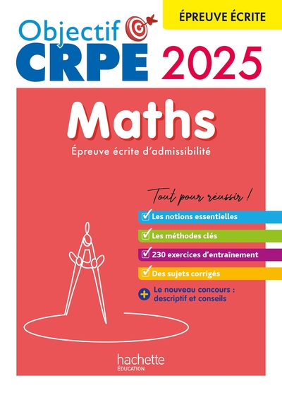 Objectif CRPE 2025 - Maths - épreuve écrite d'admissibilité - Erik Kermorvant