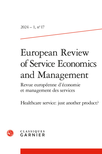 Revue Européenne d'Économie et Management des Services - Benoît Desmarchelier