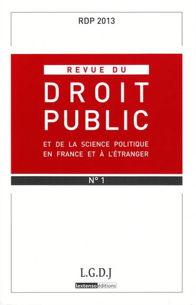 Revue Du Droit Public N 1 2013 - Collectif