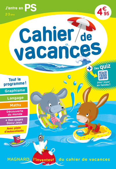 Cahier de vacances 2024, J'entre en petite section 2-3 ans