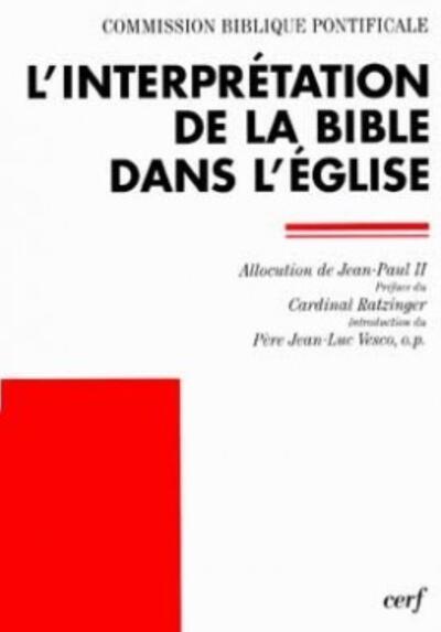 L'interprétation de la Bible dans l'Église...