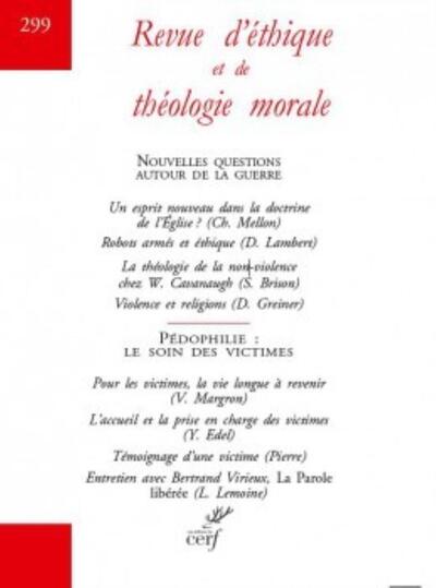 Revue d'éthique et de théologie morale N° 299, septembre 2018 Volume 299