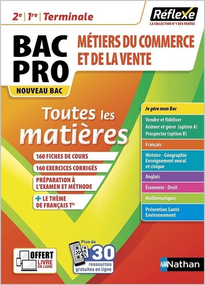 Bac Pro Métiers du commerce et de la vente - Toutes les matières