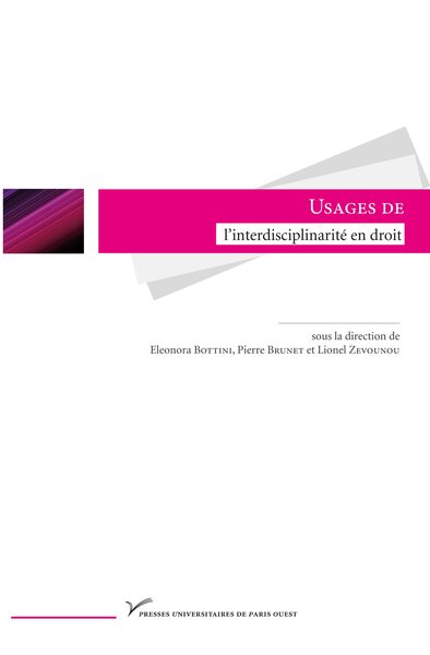 Usages de l'interdisciplinarité en droit - Lionel Zevounou