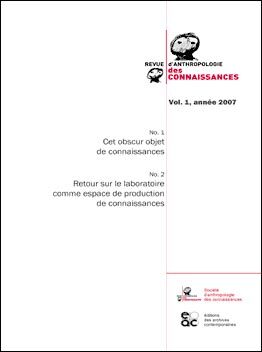 Revue Anthropologie des Connaissances - Collectif