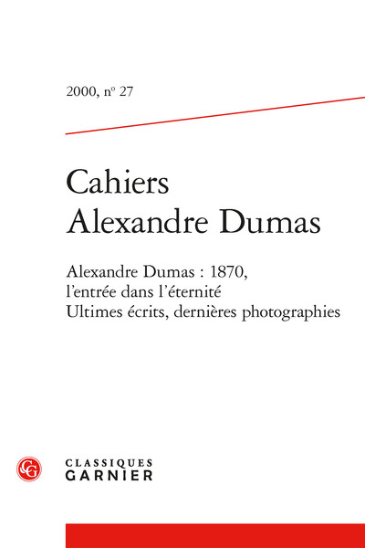 Cahiers Alexandre Dumas