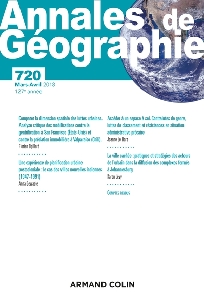 Annales de geographie - n 720 2/2018