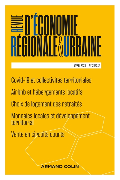 Revue d'économie régionale et urbaine Nº2/2023 - Collectif