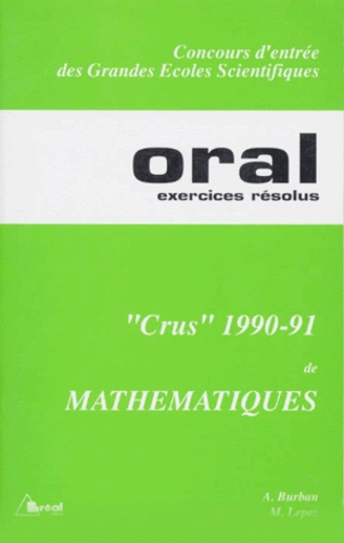 Crus 1990-1991 de mathématiques