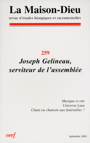 Maison-Dieu 259 - Joseph Gélineau, Serviteur De L'Assemblée