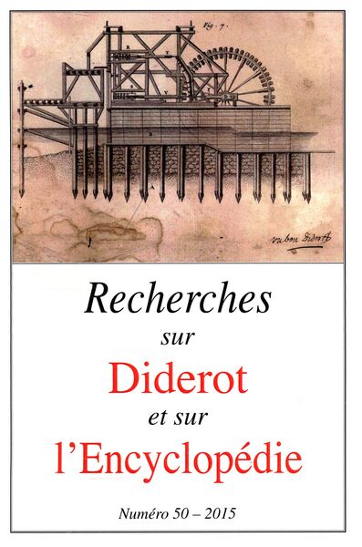 Revue Recherches sur Diderot et sur l’Encyclopédie 50- 2015