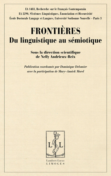 Frontières, du linguistique au sémiotique