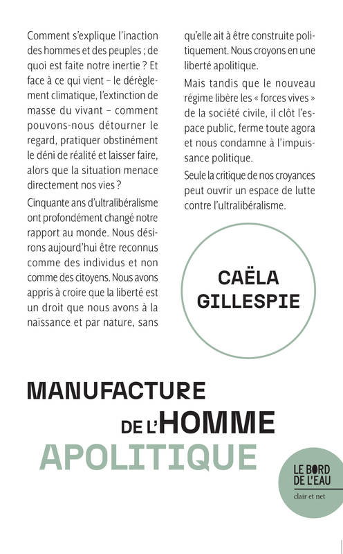 Manufacture de l'homme apolitique