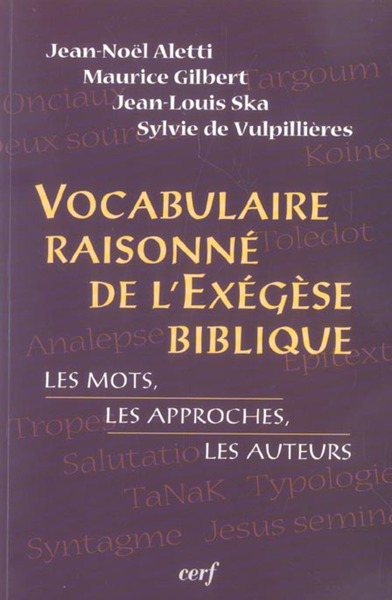 Vocabulaire raisonné de l'exégèse biblique