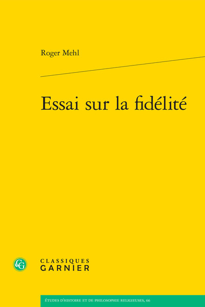 Essai sur la fidélité - Matthieu Arnold