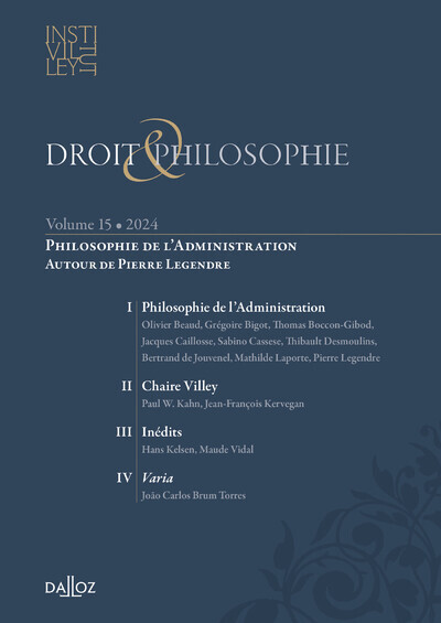 Droit & Philosophie N° 15/2024 Volume 15