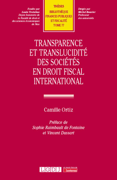 Transparence et translucidité des sociétés en droit fiscal international