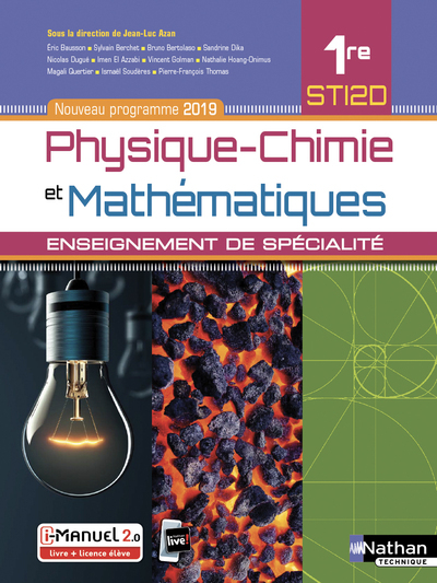 Physique-chimie et Mathématiques 1re STI2D - Enseignement de spécialité - Livre + licence élève 2019