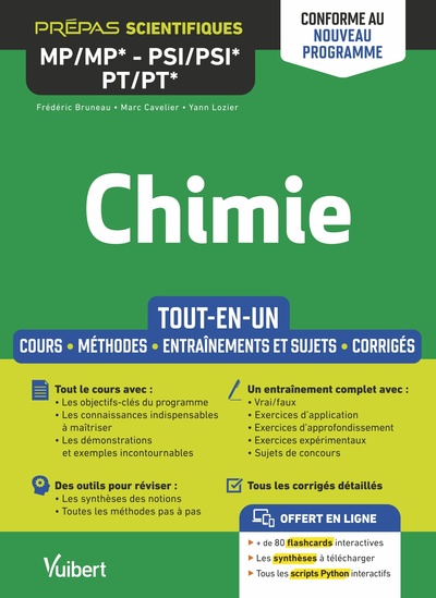 Chimie MP/MP* PSI/PSI*  PT/PT* - Tout-en-un - Conforme à la nouvelle réforme