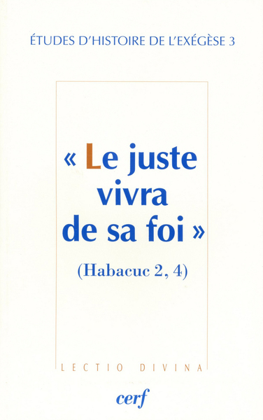 Etudes d'histoire de l'exégèse - Volume 3