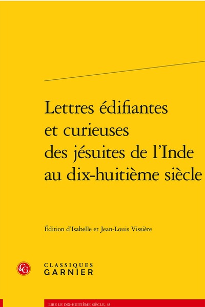 Lettres édifiantes et curieuses des jésuites de l'Inde au dix-huitième siècle