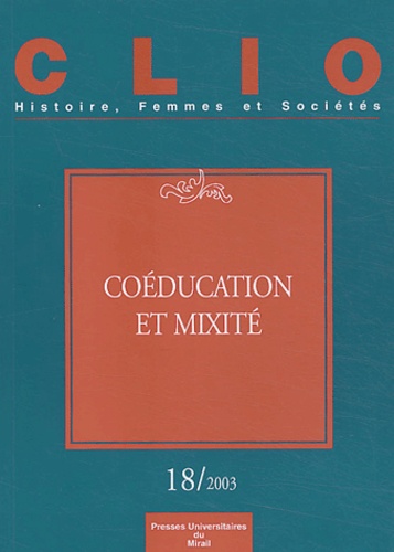 Coeducation Et Mixite Revue Clio N18