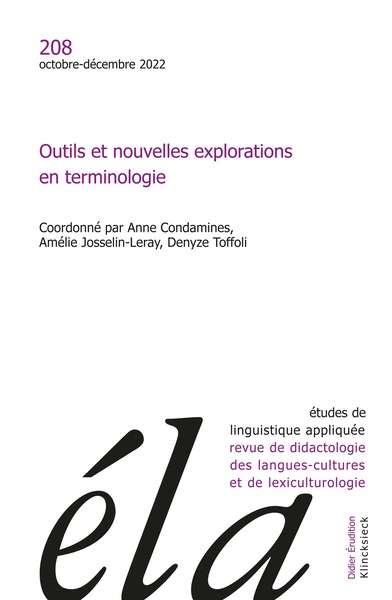 Études de linguistique appliquée - n°4/2022