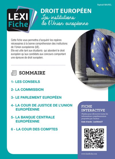 Droit européen, Les institutions de l'Union européenne