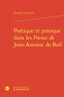 Poétique et pratique dans les Poemes de Jean-Antoine de Baïf