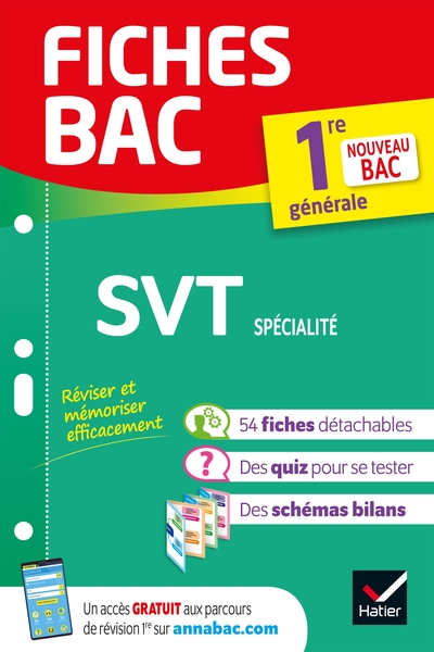 Fiches bac - SVT 1re générale (spécialité)