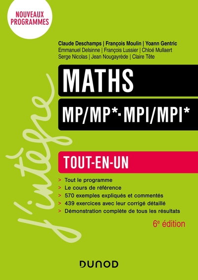 Maths Tout-en-un MP/MP*-MPI/MPI* - 6e éd. - Claire TÊTE