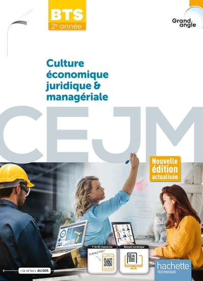 Culture économique juridique et managériale BTS 2e année Coll Grand-Angle - livre élève éd. 2023