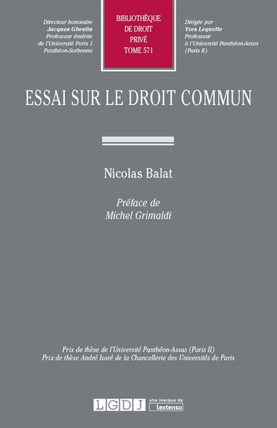 Essai sur le droit commun. Tome 571