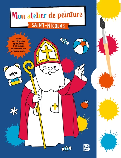 Mon Saint Nicolas Magique, Livre Avec Pinceau