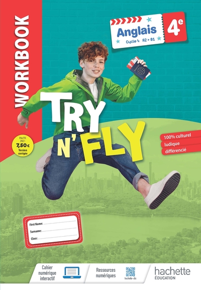 Anglais collège - Try n' Fly cycle 4 4e - Workbook - Ed. 2022