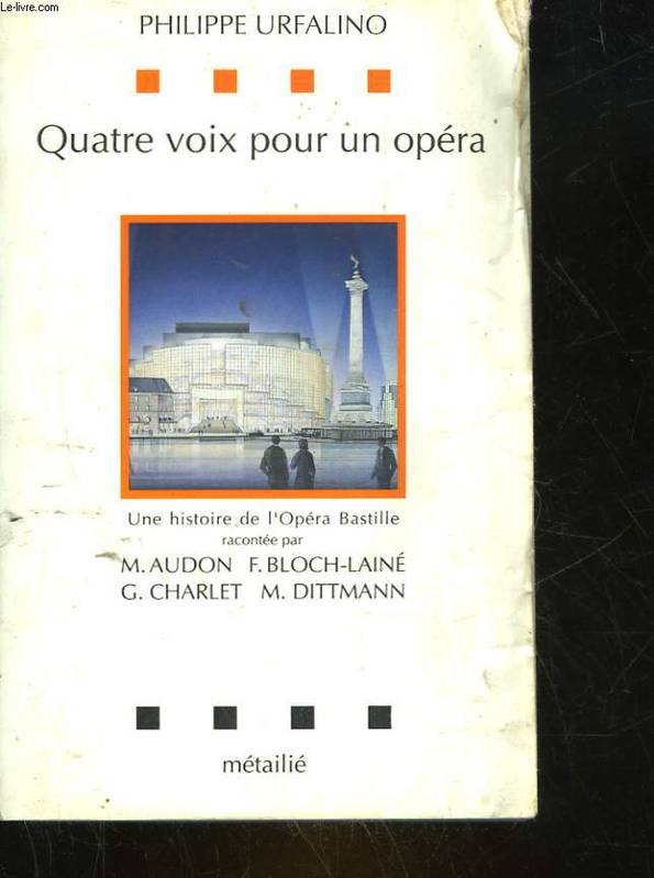 Quatre voix pour un opéra