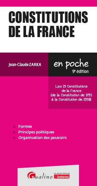 Constitutions de la France - Jean-Claude Zarka