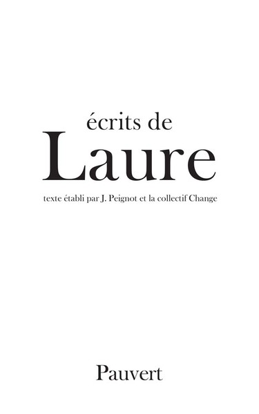 Ecrits de Laure