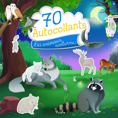 70 autocollants - Les animaux nocturnes