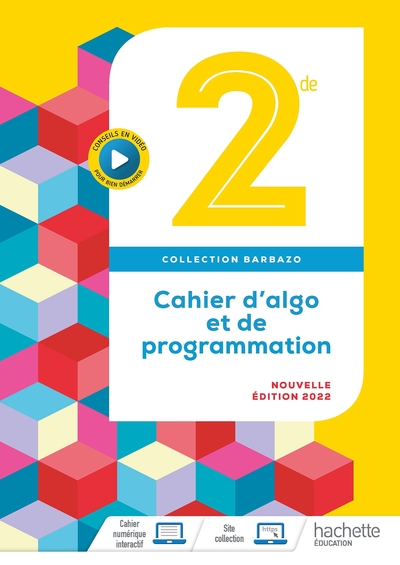 Barbazo - Cahier d'algo 2nde - Ed. 2022