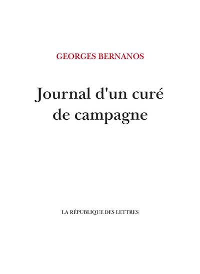 Journal d'un curé de campagne