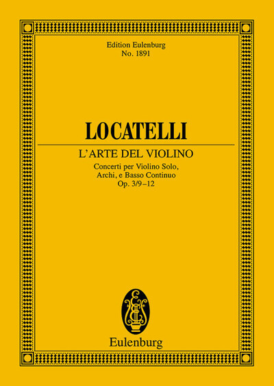 Eulenburg Miniature Scores Vol. 3 Volume 3 - Pietro Antonio Locatelli